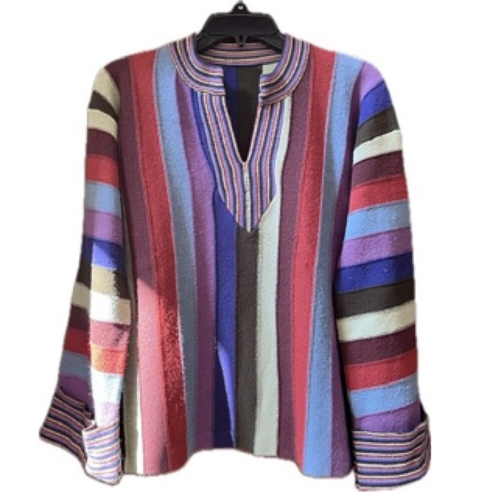 Vintage 70s wool striped sweater small-medium